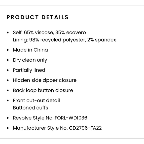 For Love and Lemons Lauren Long Sleeve Mini Dress - Picture 3 of 6